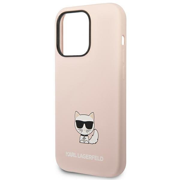 KARL LAGERFELD Karl Lagerfeld iPhone 14 Pro Skal Silicone Choupette Body - Rosa