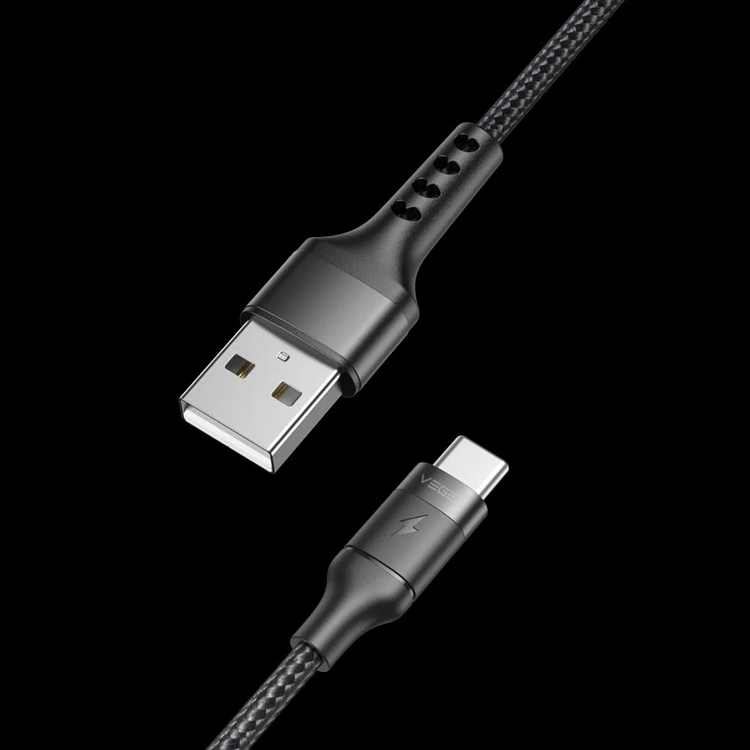 Veger Veger USB-C till USB-A kabel 1.5m 2.4A - Svart