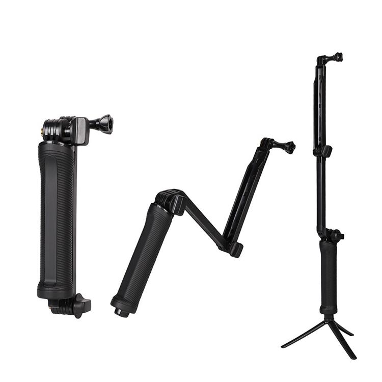 OEM 3IN1 Go Pro Monopod Tripod Med Selfie Hållare - Svart