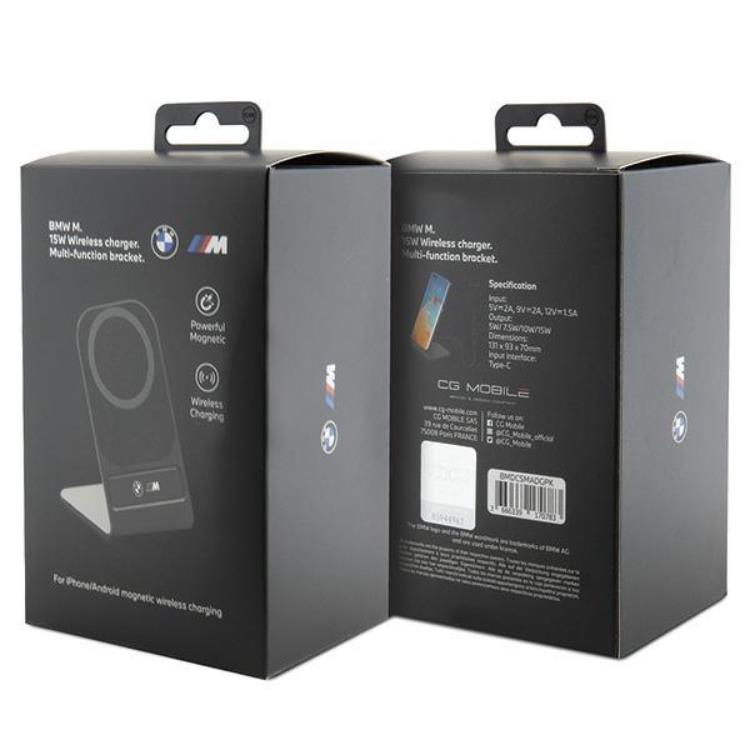 BMW BMW Magsafe Trådlös Laddare Induction 15W M Edition - Svart