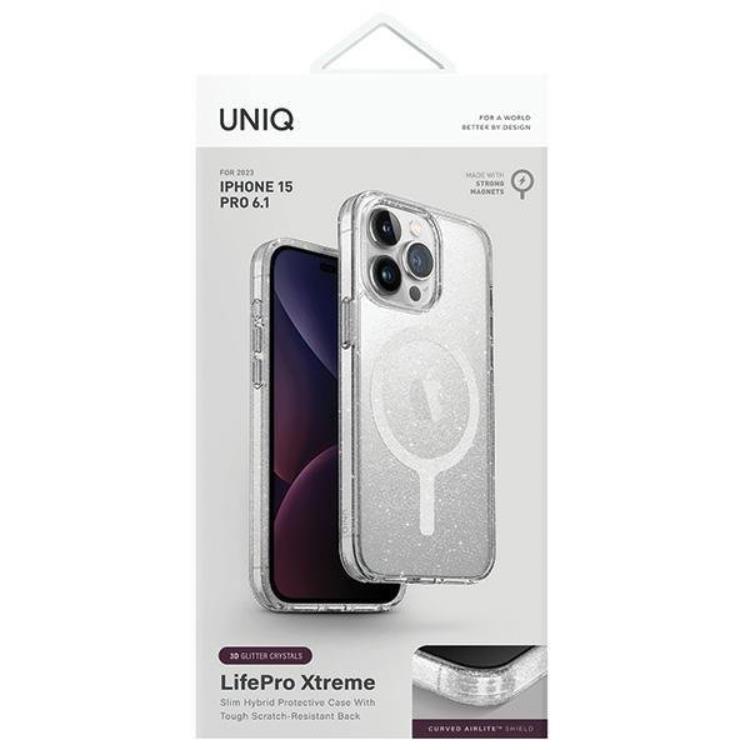 UNIQ UNIQ Mobilskal till iPhone 15 Pro Magsafe LifePro Xtreme - Tinsel Lucent