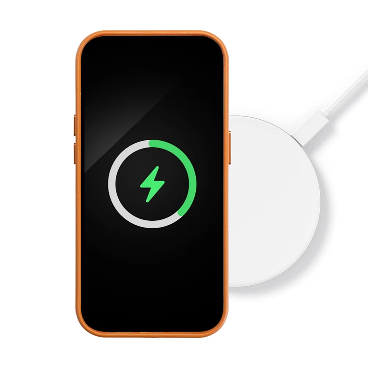 OEM Mobilskal till iPhone 15 Pro Max Magsafe Läder - Orange