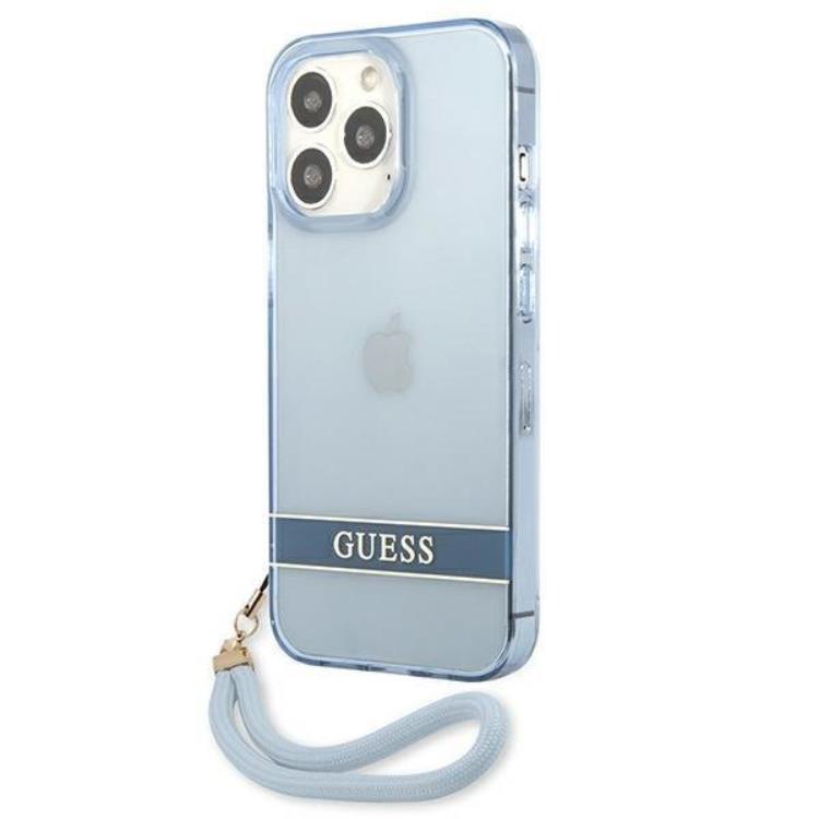Guess Guess iPhone 13/13 Pro Skal Translucent Stap - Blå