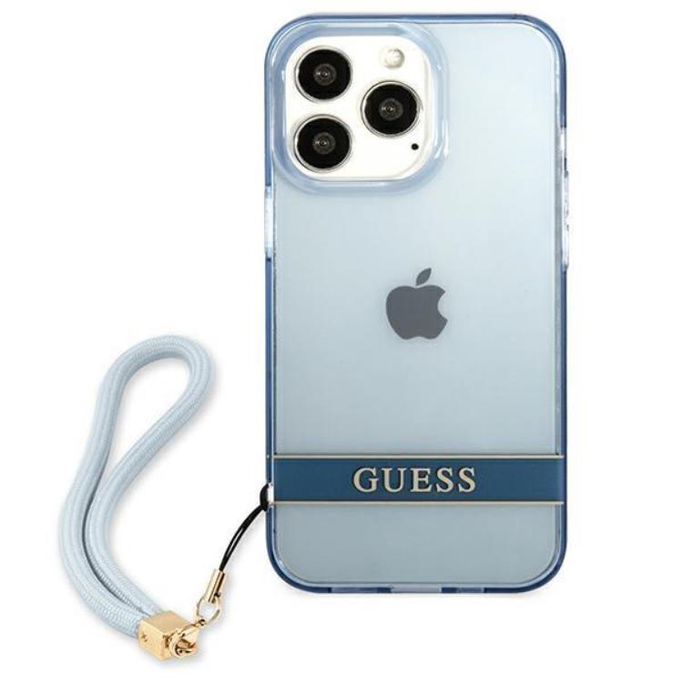 Guess Guess iPhone 13/13 Pro Skal Translucent Stap - Blå