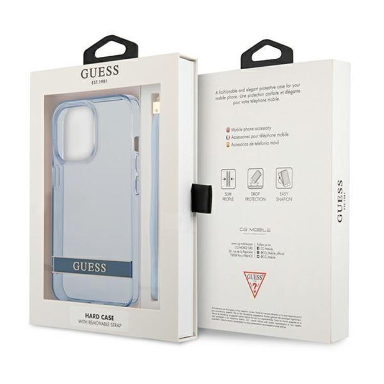 Guess Guess iPhone 13/13 Pro Skal Translucent Stap - Blå