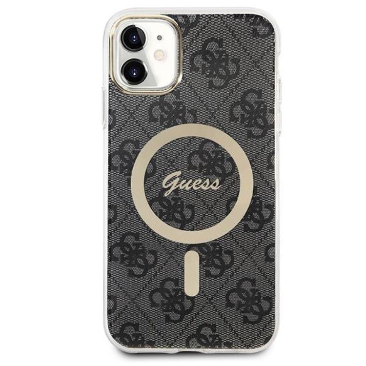 Guess Guess iPhone 11 Magsafe Skal Print + Trådlös Laddare - Svart
