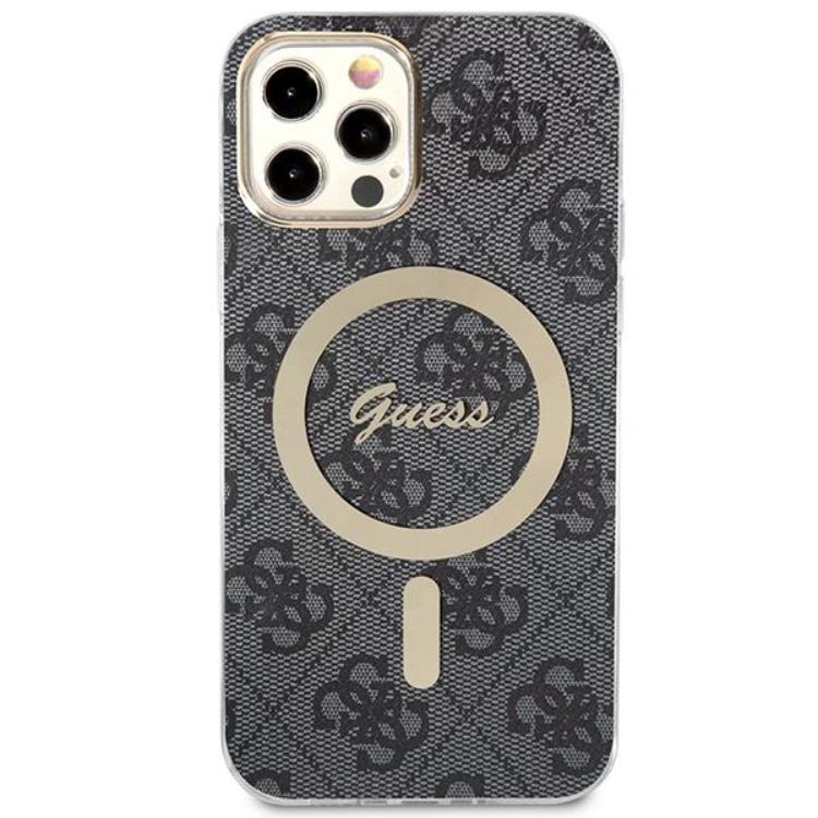 Guess Guess iPhone 12/12 Pro Magsafe Skal Print + Trådlös Laddare - Svart