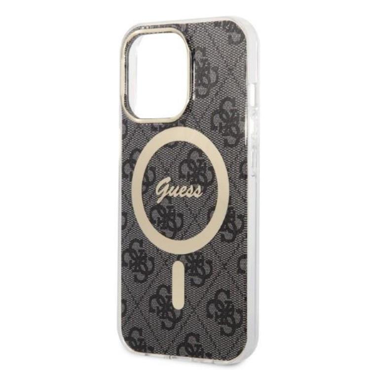 Guess Guess iPhone 13 Pro Magsafe Skal Print + Trådlös Laddare - Svart