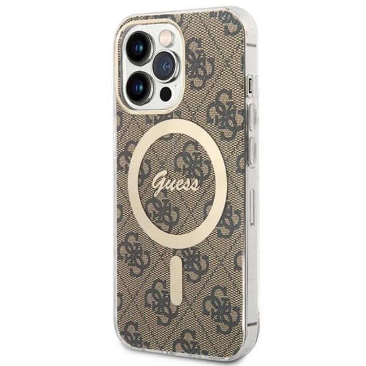 Guess Guess iPhone 13 Pro Magsafe Skal Print + Trådlös Laddare - Brun