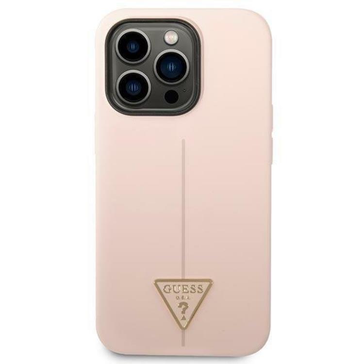 Guess GUESS iPhone 14 Pro Skal Silicone Triangle - Rosa