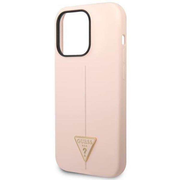 Guess GUESS iPhone 14 Pro Skal Silicone Triangle - Rosa