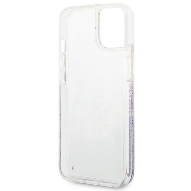 Guess GUESS iPhone 14 Plus Skal Flower Liquid Glitter - Lila