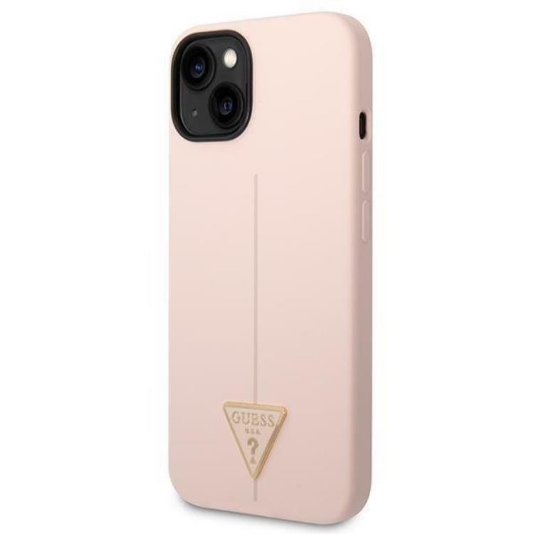 Guess GUESS iPhone 14 Skal Silicone Triangle - Rosa
