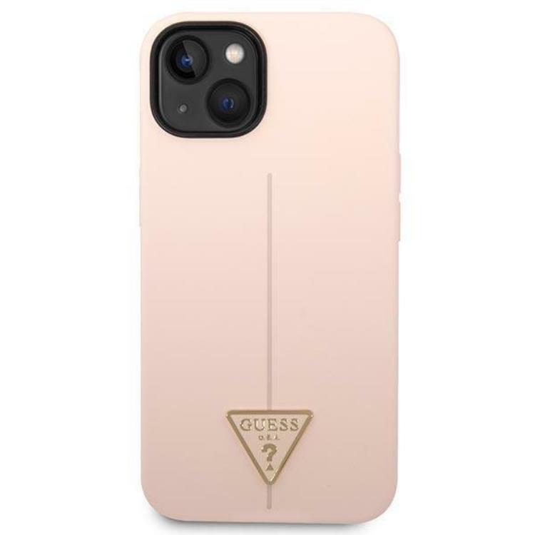 Guess GUESS iPhone 14 Skal Silicone Triangle - Rosa