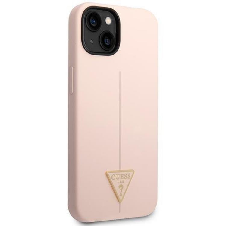 Guess GUESS iPhone 14 Skal Silicone Triangle - Rosa