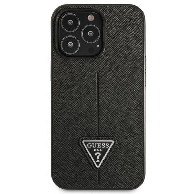 Guess GUESS iPhone 14 Pro Skal Saffiano Triangle Logo - Svart