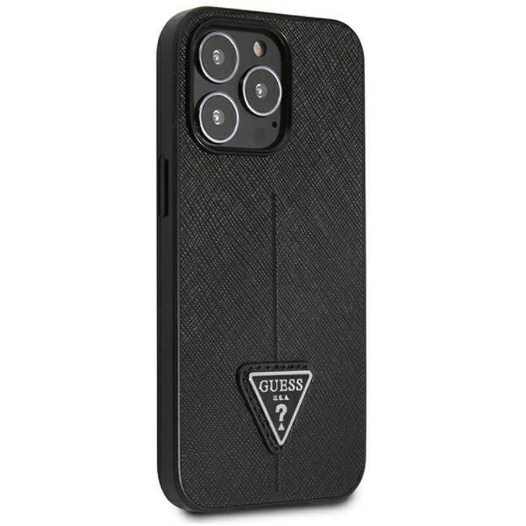 Guess GUESS iPhone 14 Pro Skal Saffiano Triangle Logo - Svart