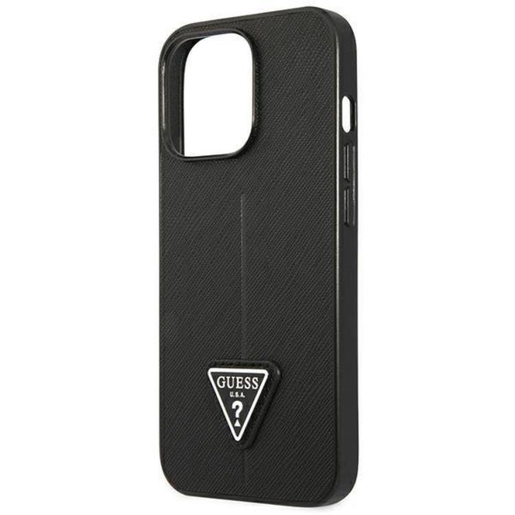 Guess GUESS iPhone 14 Pro Skal Saffiano Triangle Logo - Svart