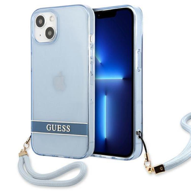Guess Guess iPhone 13 mini Skal Translucent Stap - Blå