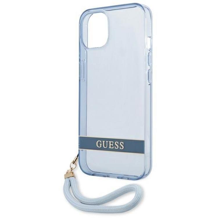 Guess Guess iPhone 13 mini Skal Translucent Stap - Blå