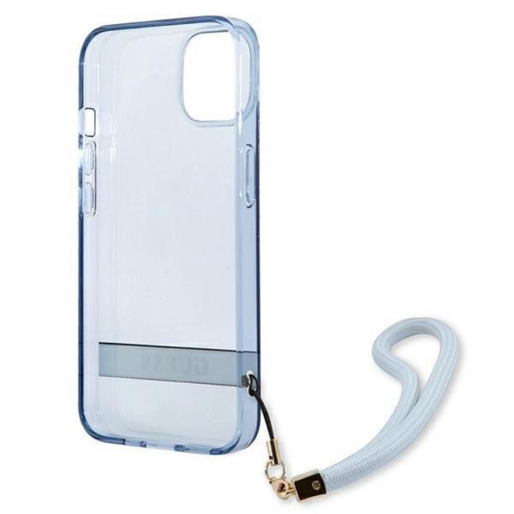 Guess Guess iPhone 13 mini Skal Translucent Stap - Blå