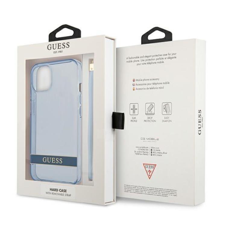 Guess Guess iPhone 13 mini Skal Translucent Stap - Blå