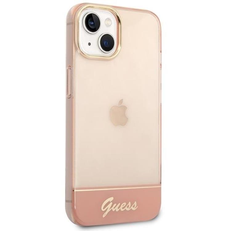 Guess GUESS iPhone 14 Plus Skal Translucent - Rosa