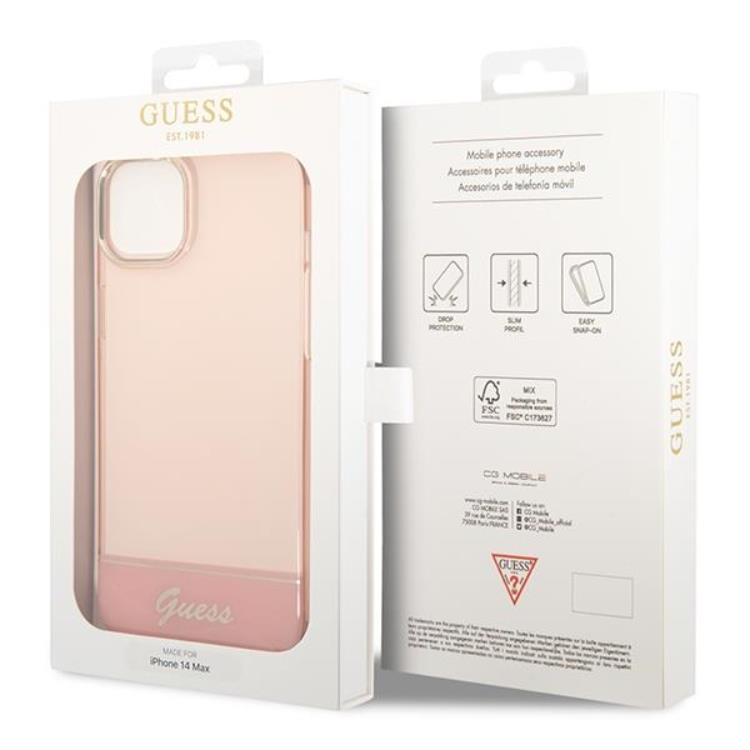 Guess GUESS iPhone 14 Plus Skal Translucent - Rosa