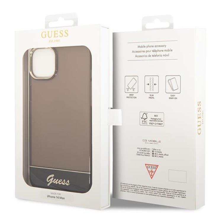 Guess GUESS iPhone 14 Plus Skal Translucent - Svart