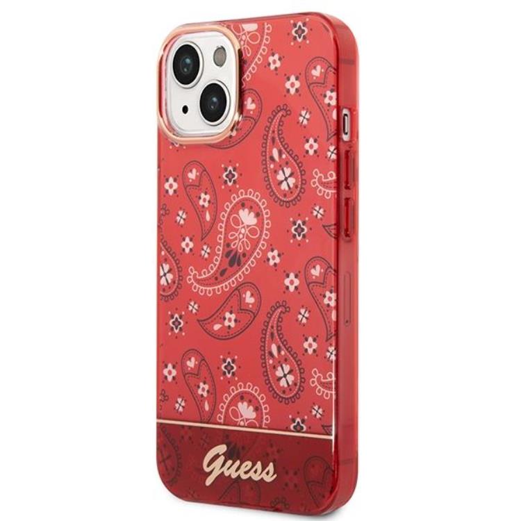 Guess GUESS iPhone 14 Plus Skal Bandana Paisley - Röd