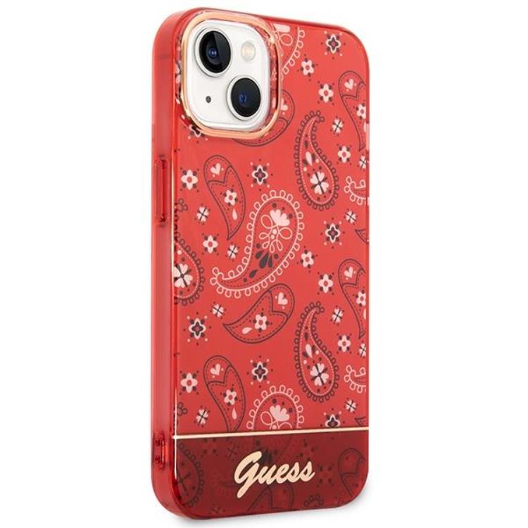 Guess GUESS iPhone 14 Plus Skal Bandana Paisley - Röd