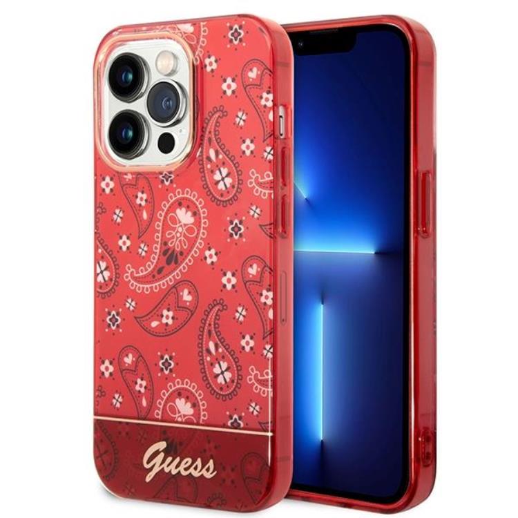 Guess GUESS iPhone 14 Pro Max Skal Bandana Paisley - Röd