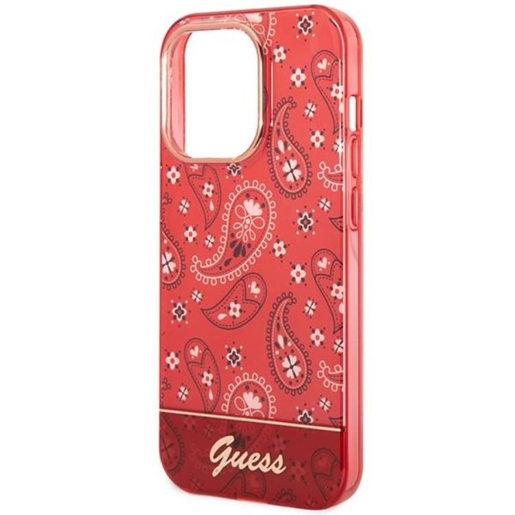 Guess GUESS iPhone 14 Pro Max Skal Bandana Paisley - Röd