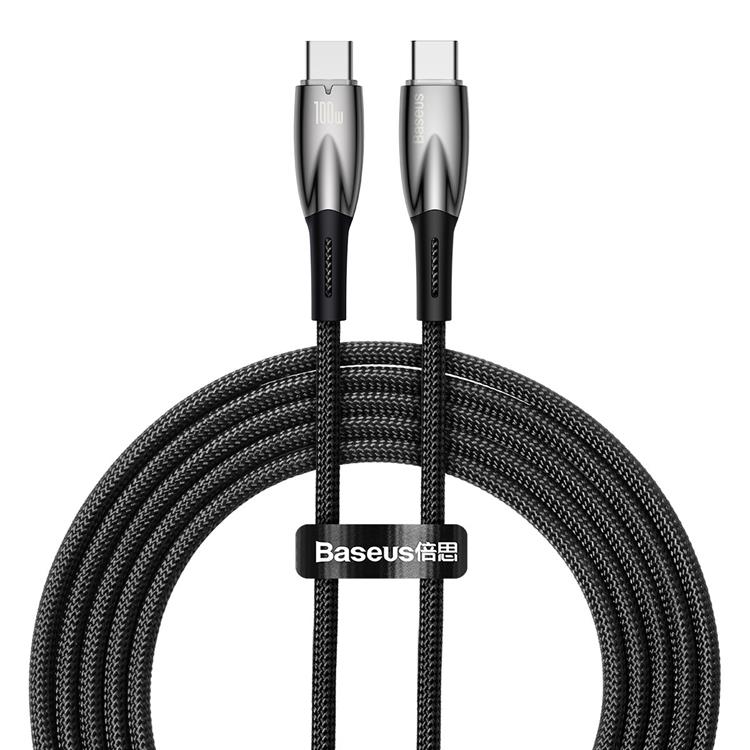BASEUS Baseus USB-C till USB-C kabel 100W 2m - Svart