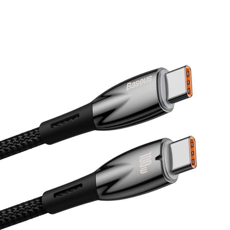 BASEUS Baseus USB-C till USB-C kabel 100W 2m - Svart