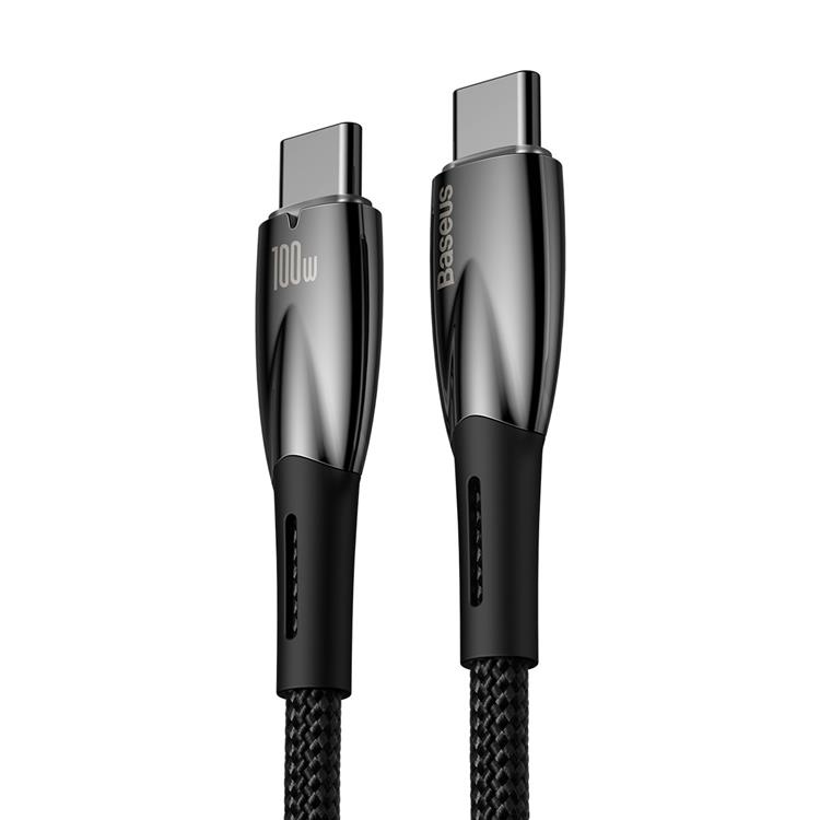 BASEUS Baseus USB-C till USB-C kabel 100W 2m - Svart