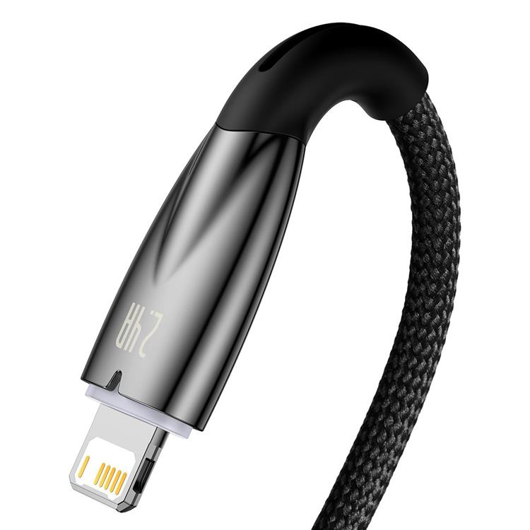 BASEUS Baseus USB-A till Lightning kabel 2.4 A 2m - Svart