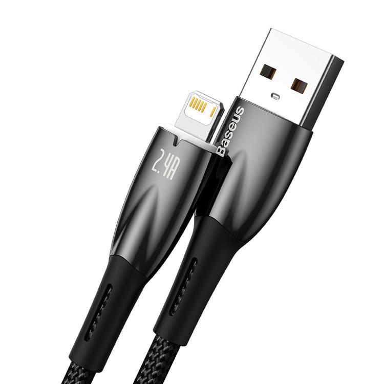 BASEUS Baseus USB-A till Lightning kabel 2.4 A 2m - Svart