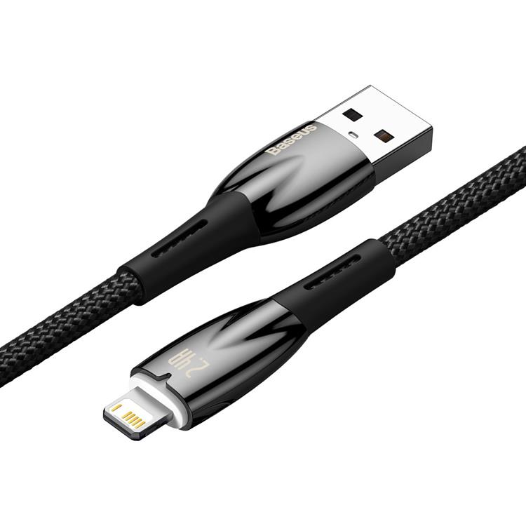 BASEUS Baseus USB-A till Lightning kabel 2.4 A 2m - Svart