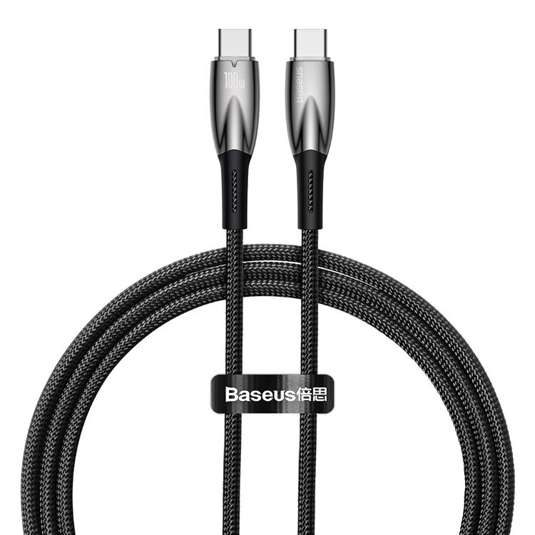 BASEUS Baseus USB-C till USB-C kabel 100W 1m - Svart