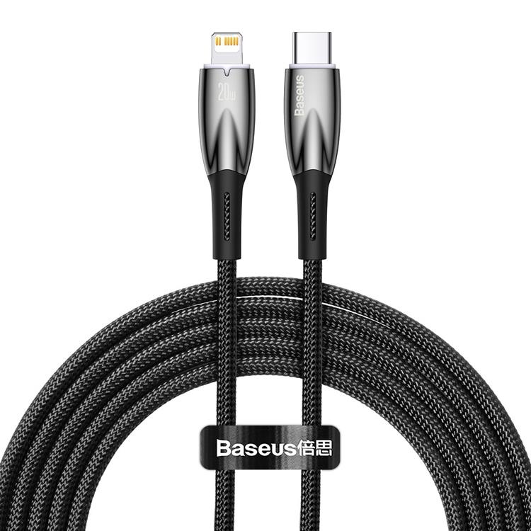 BASEUS Baseus USB-C till Lightning kabel 20W 2m - Svart