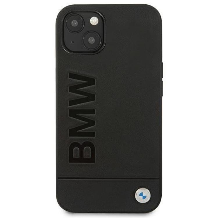 BMW BMW iPhone 14 Plus Skal Läder Stamp - Svart