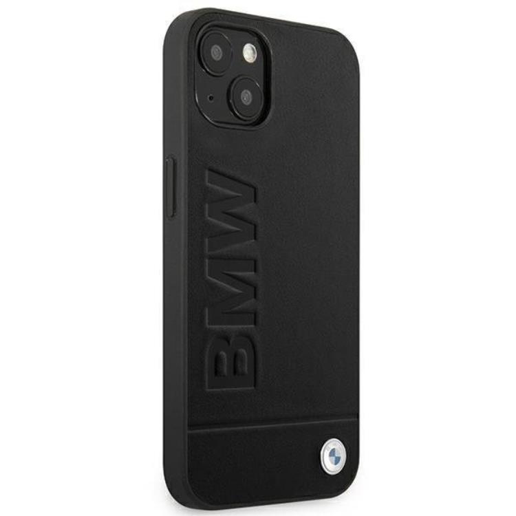 BMW BMW iPhone 14 Plus Skal Läder Stamp - Svart