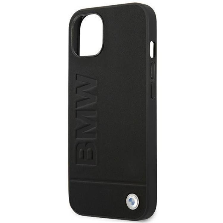 BMW BMW iPhone 14 Plus Skal Läder Stamp - Svart