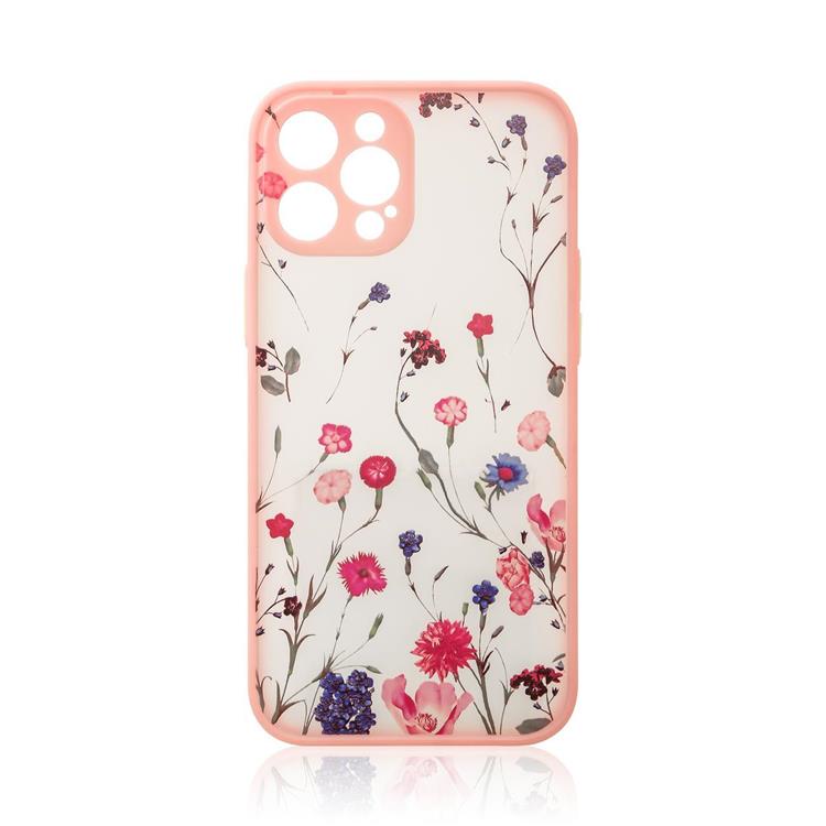 OEM iPhone 12 Pro Max Skal Flower Design - Rosa