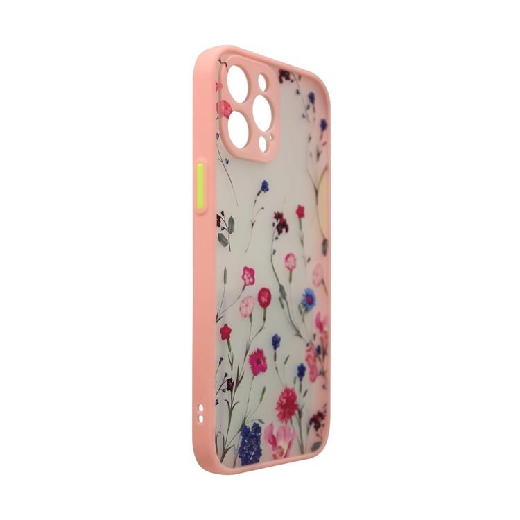 OEM iPhone 12 Pro Max Skal Flower Design - Rosa