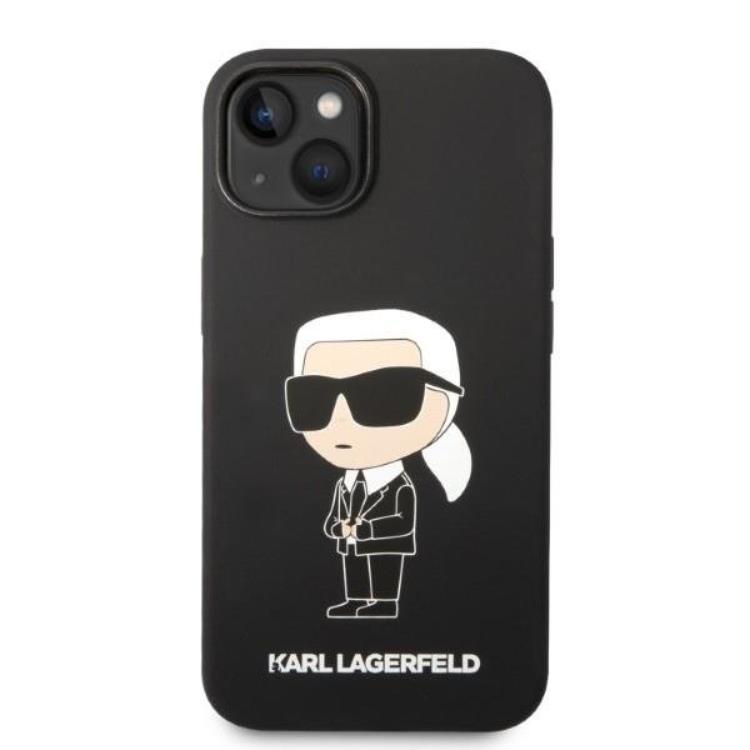 KARL LAGERFELD Karl Lagerfeld iPhone 14 Plus Skal Magsafe Ikonik Silicone - Svart