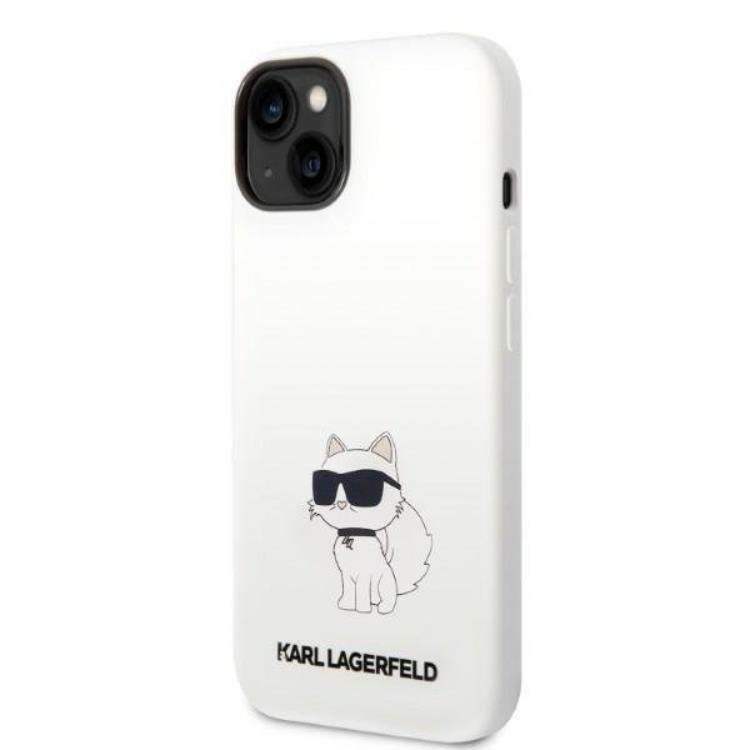 KARL LAGERFELD Karl Lagerfeld Magsafe iPhone 14 Plus Skal Choupette Silicone - Vit