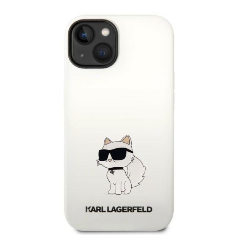 KARL LAGERFELD Karl Lagerfeld Magsafe iPhone 14 Plus Skal Choupette Silicone - Vit