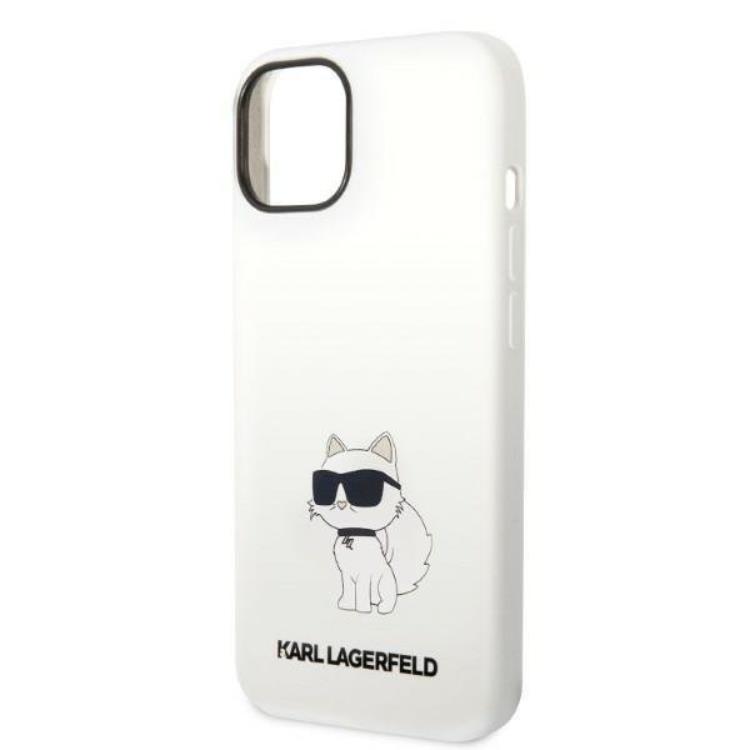 KARL LAGERFELD Karl Lagerfeld Magsafe iPhone 14 Plus Skal Choupette Silicone - Vit
